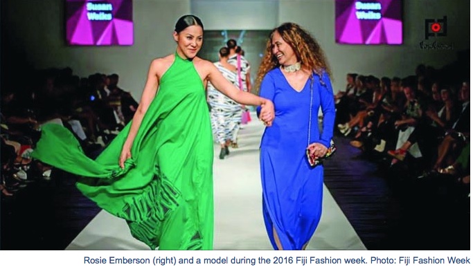 Rosie at fFiji ashion show